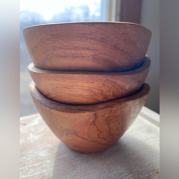 Teak Genuine Wood Bowls - Picture 1 of 3